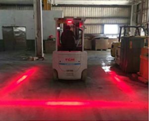 Forklift Truck Red Safety Rail lihts